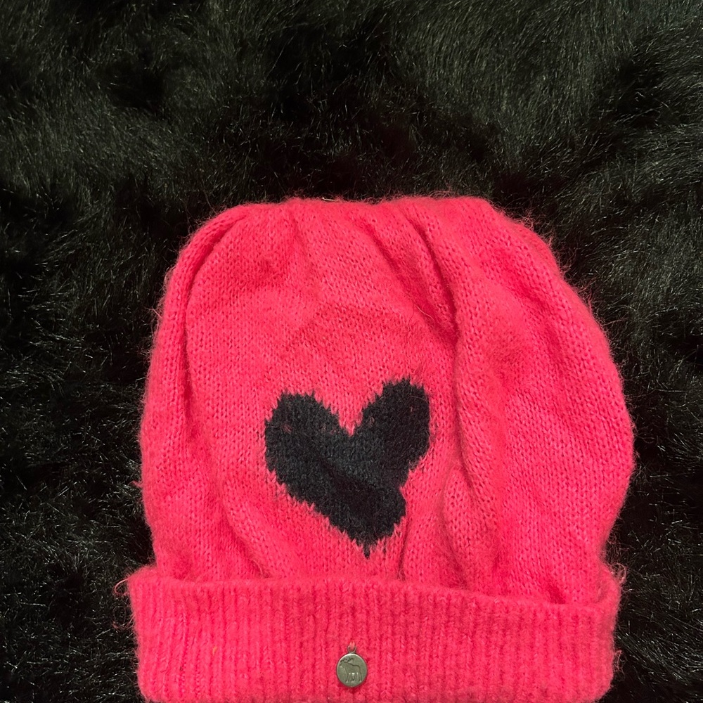Pink Heart Abercrombie vintage beanie